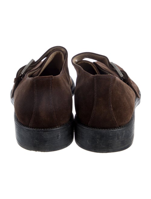 Salvatore Ferragamo Suede Monk Straps
