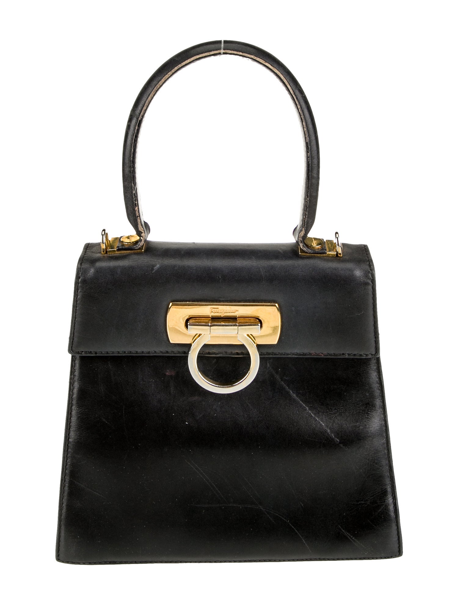 Salvatore Ferragamo Leather Top Handle Bag