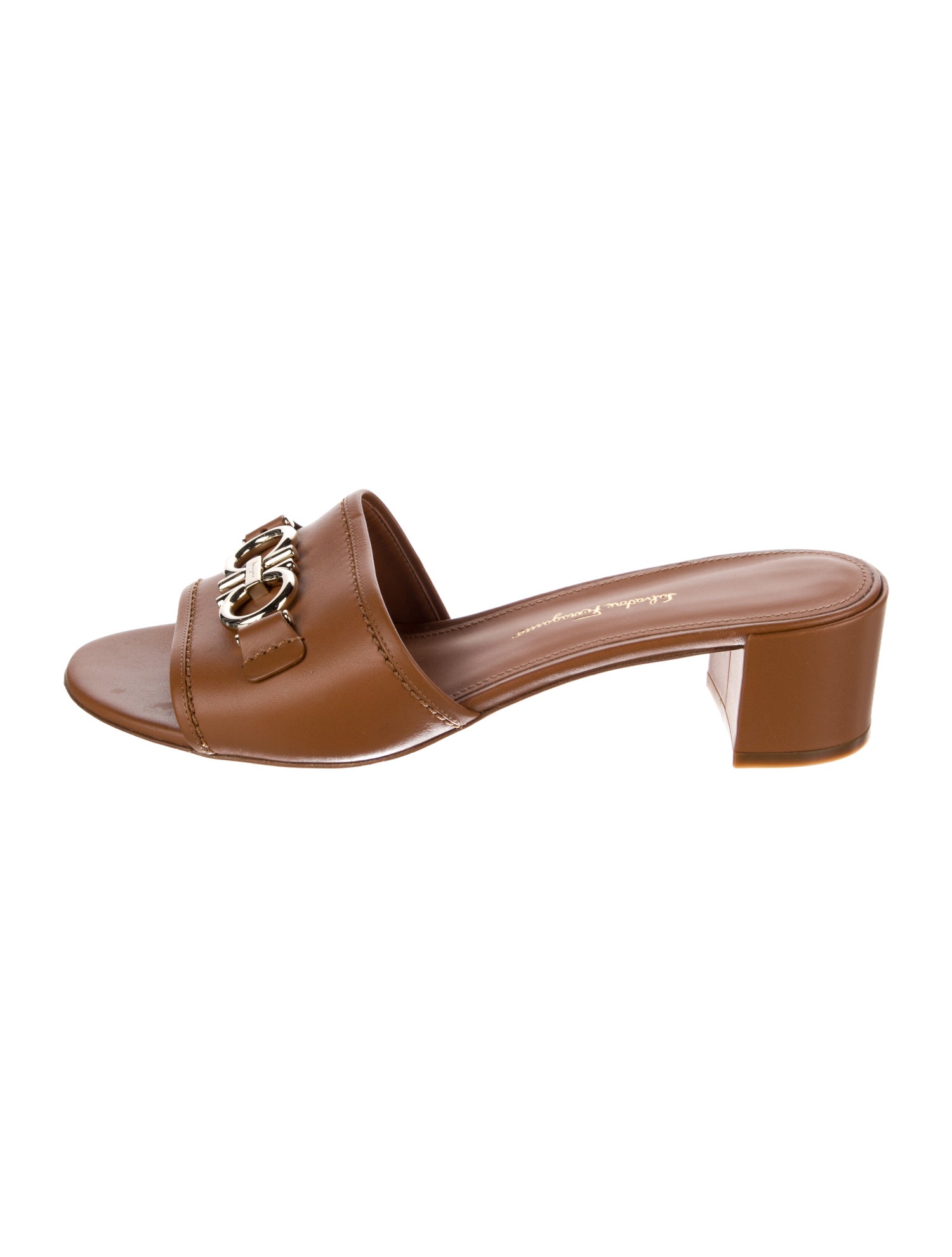 Salvatore Ferragamo Leather Slides