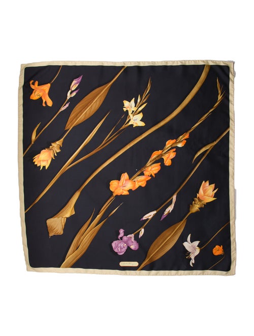 Salvatore Ferragamo Silk Floral Print Scarf