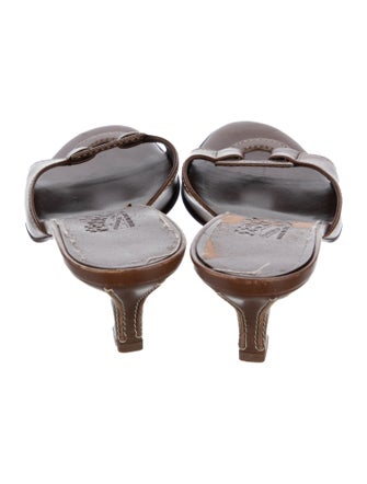 Salvatore Ferragamo Leather Slides