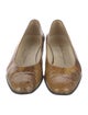 Salvatore Ferragamo Patent Leather Animal Print Flats