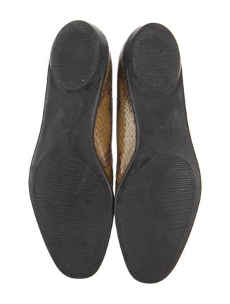 Salvatore Ferragamo Patent Leather Animal Print Flats