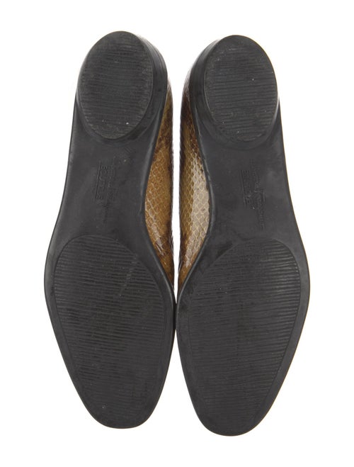 Salvatore Ferragamo Patent Leather Animal Print Flats