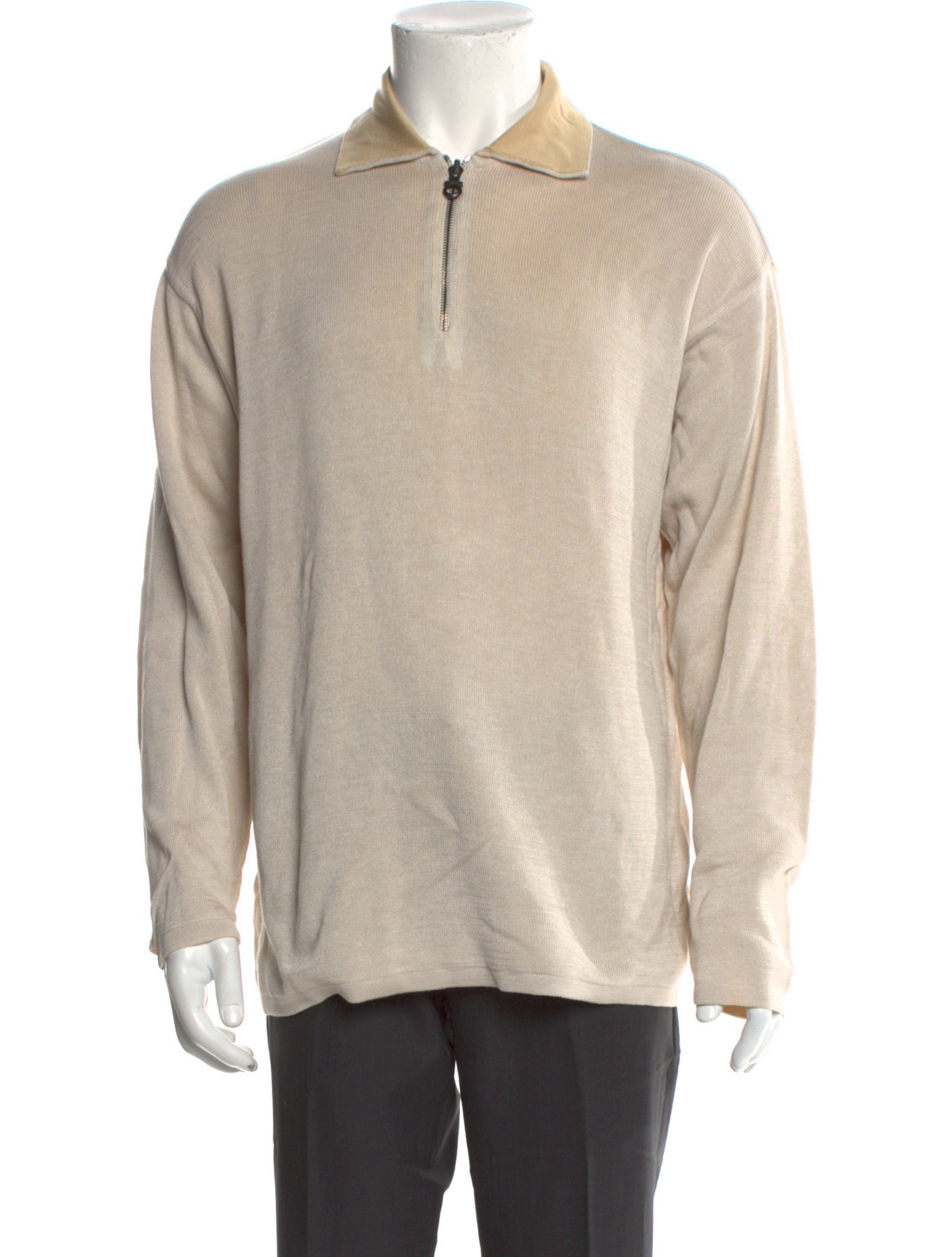 Salvatore Ferragamo Collar Long Sleeve Polo Sweater
