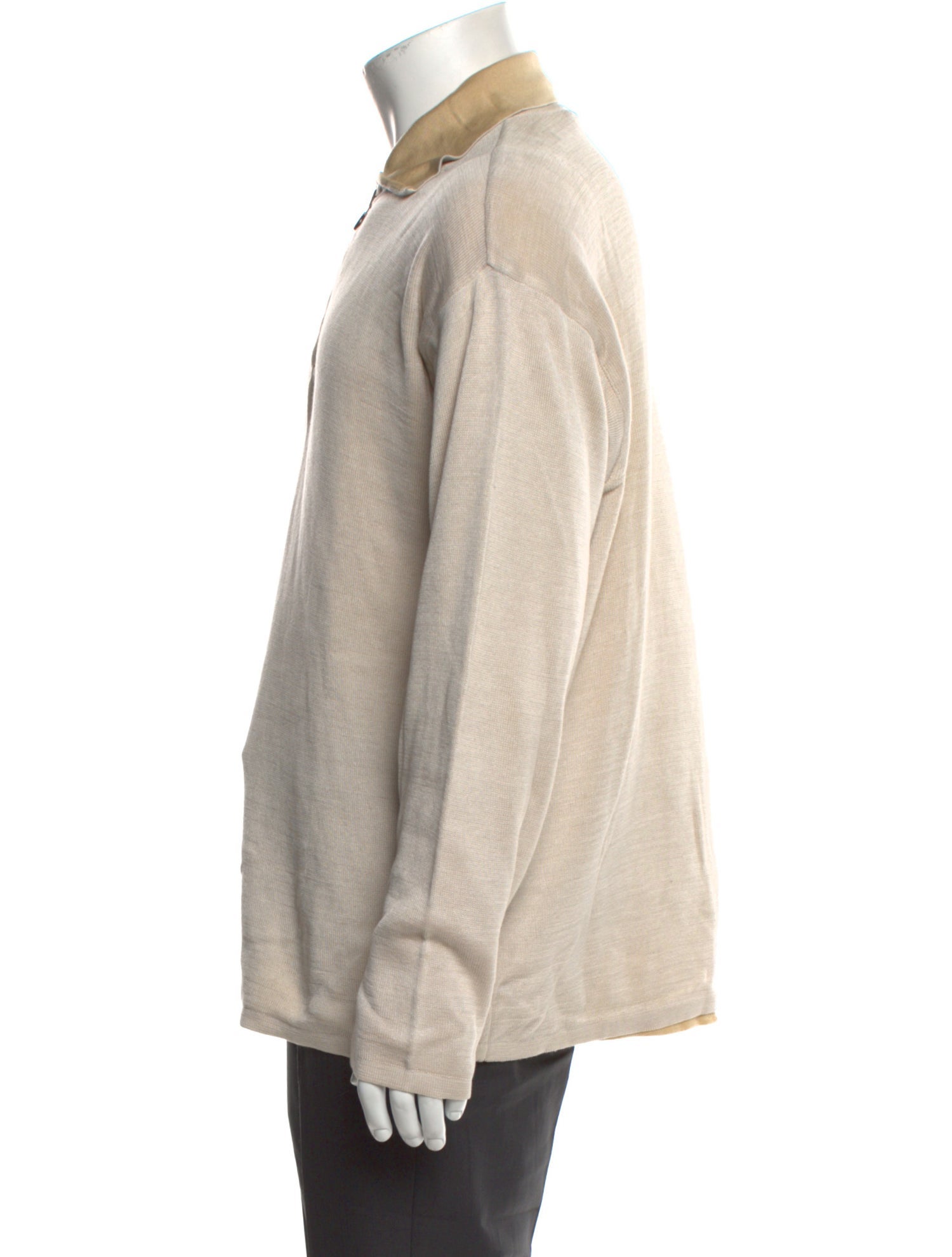 Salvatore Ferragamo Collar Long Sleeve Polo Sweater