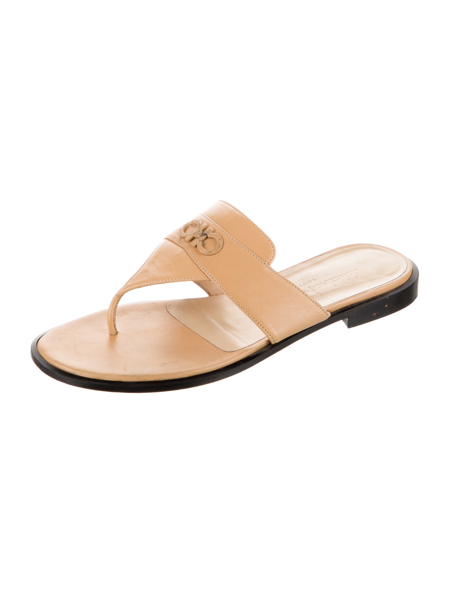 Salvatore Ferragamo Leather Slides