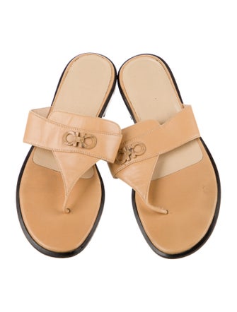 Salvatore Ferragamo Leather Slides