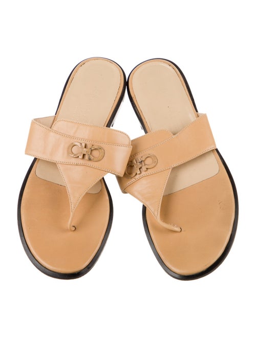 Salvatore Ferragamo Leather Slides