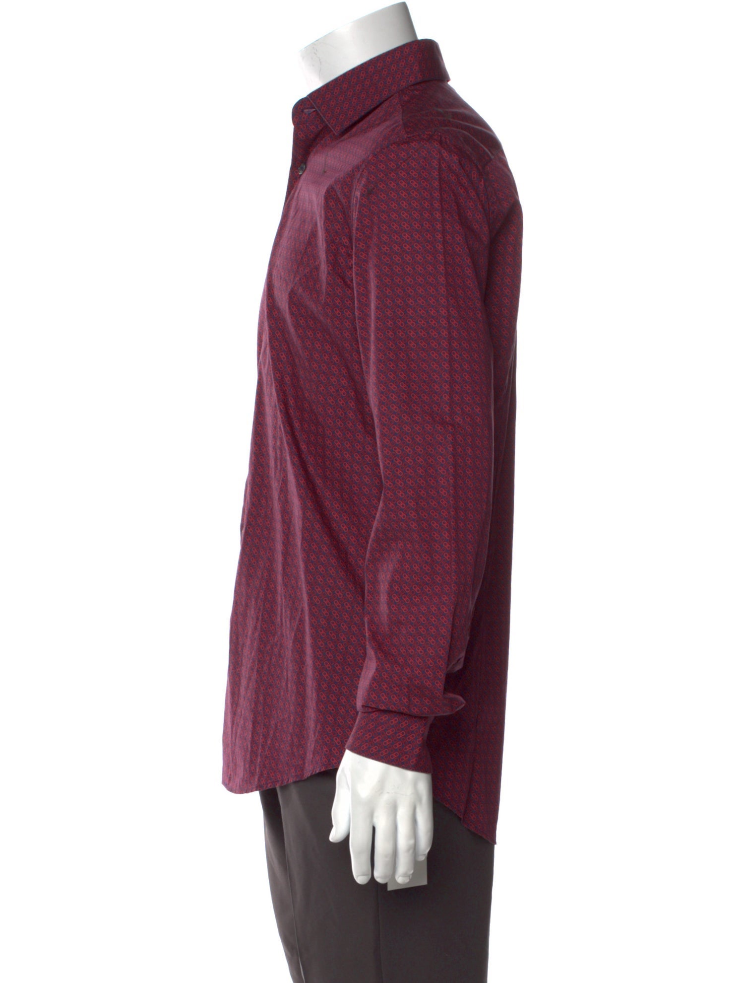 Salvatore Ferragamo Printed Long Sleeve Dress Shirt