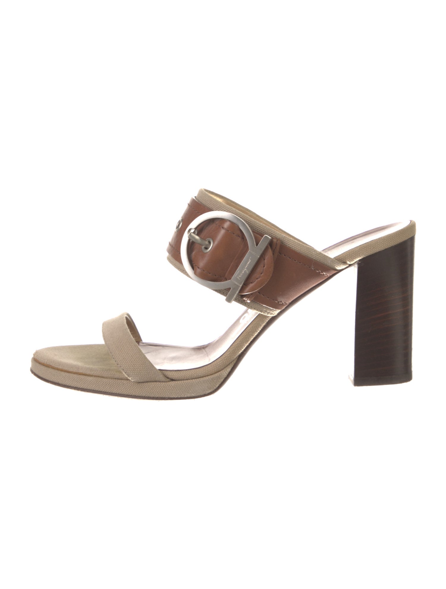 Salvatore Ferragamo Leather Slides