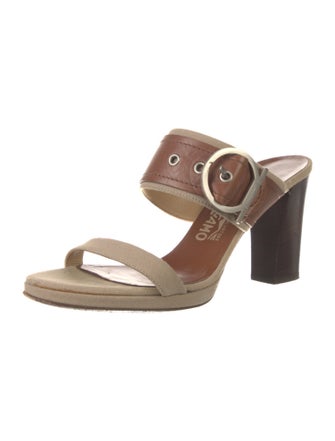 Salvatore Ferragamo Leather Slides