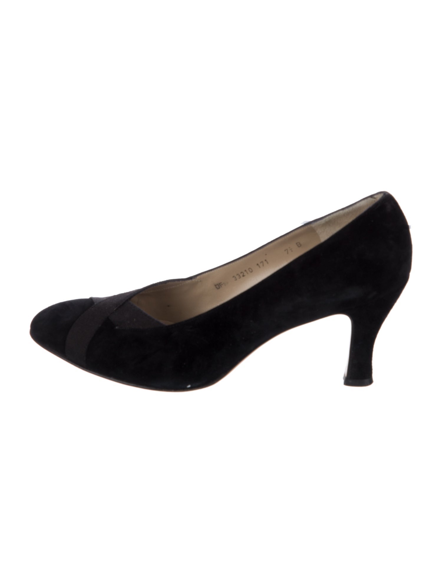 Salvatore Ferragamo Suede Grosgrain Trim Pumps
