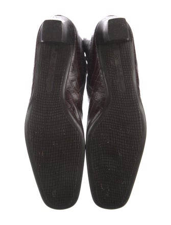 Salvatore Ferragamo Embossed Leather Riding Boots