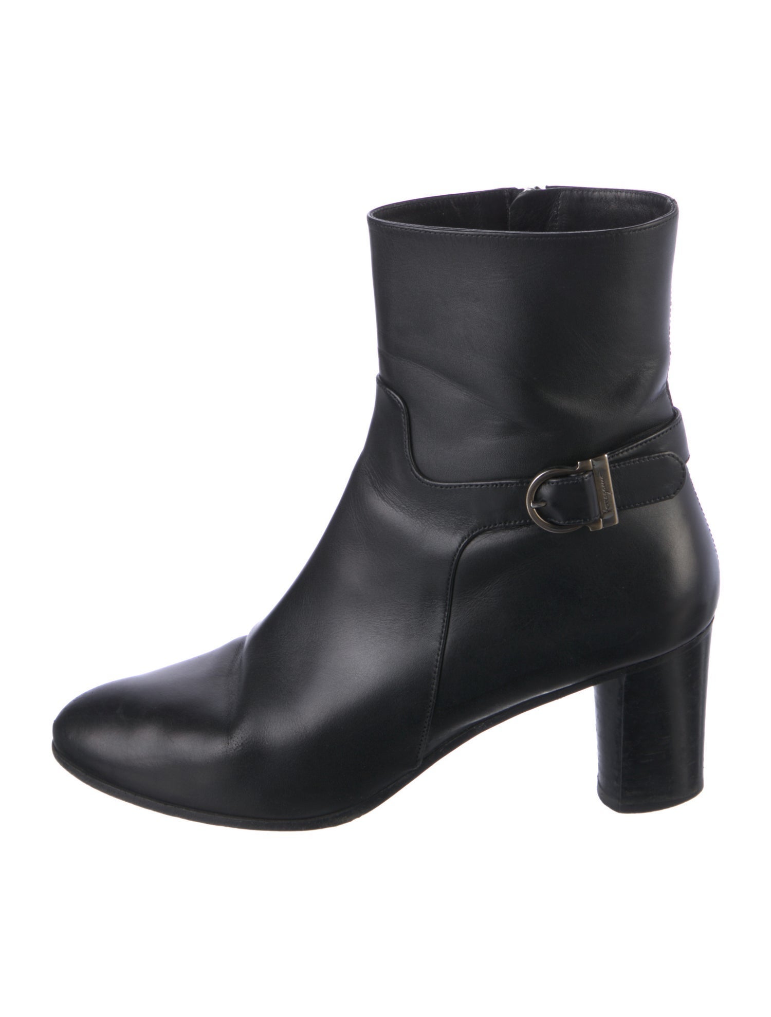 Salvatore Ferragamo Leather Moto Boots