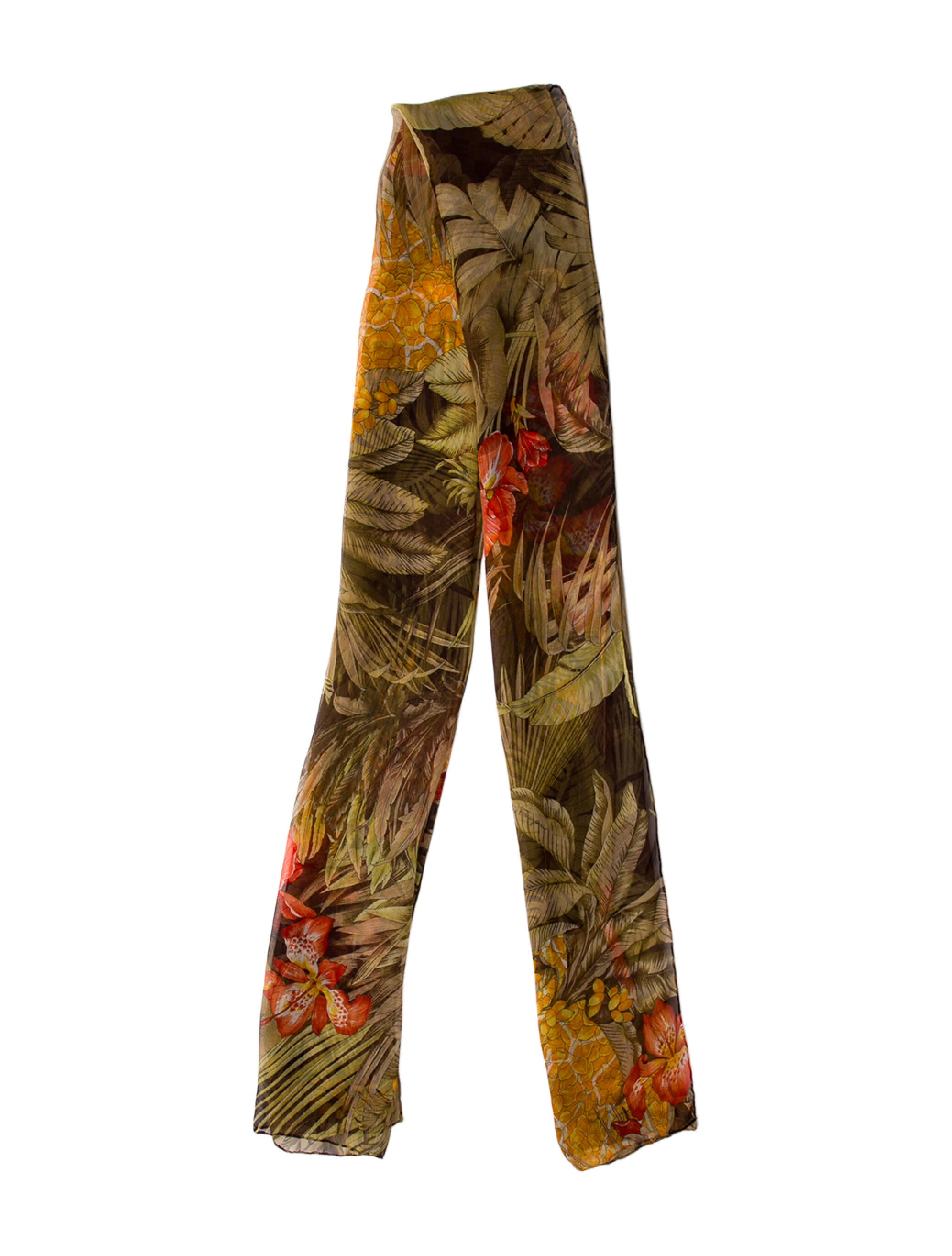 Salvatore Ferragamo Silk Floral Print Scarf