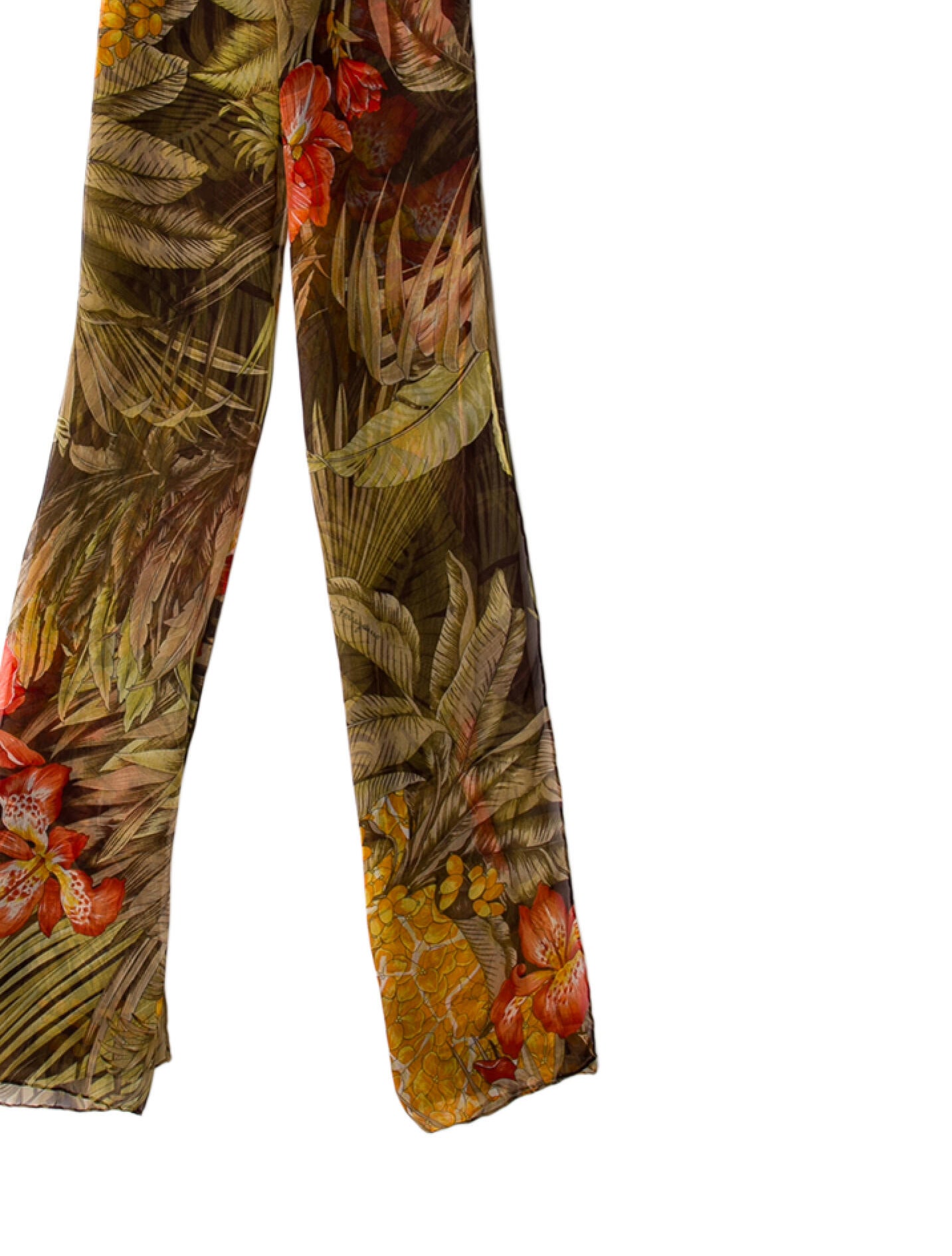 Salvatore Ferragamo Silk Floral Print Scarf