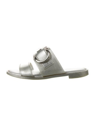 Salvatore Ferragamo Gancini Logo Rubber Slides