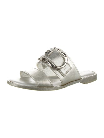 Salvatore Ferragamo Gancini Logo Rubber Slides