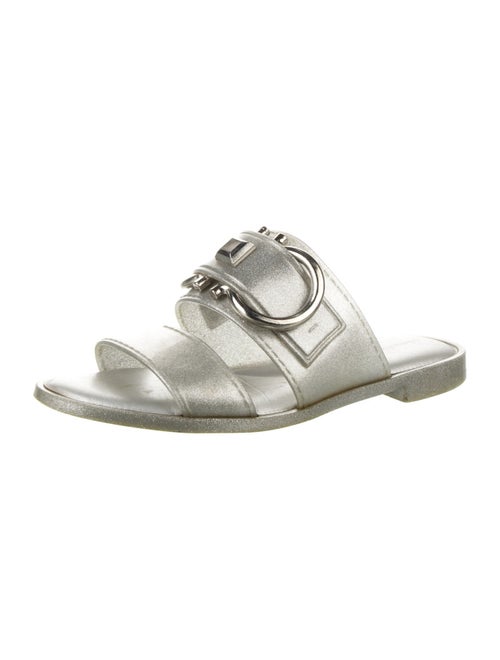 Salvatore Ferragamo Gancini Logo Rubber Slides