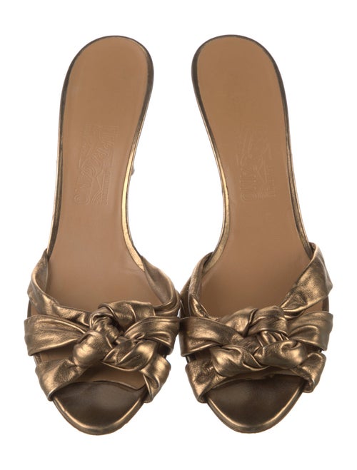 Salvatore Ferragamo Leather Slides