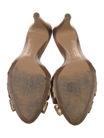 Salvatore Ferragamo Leather Slides