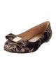 Salvatore Ferragamo Vara Bow Accent Floral Print Ballet Flats