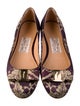 Salvatore Ferragamo Vara Bow Accent Floral Print Ballet Flats