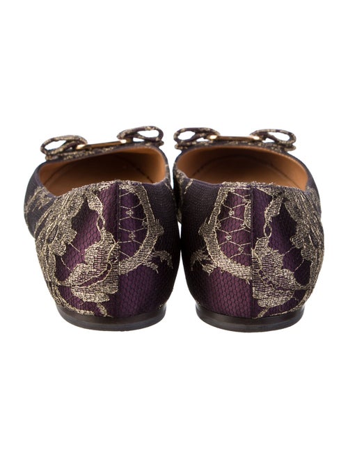 Salvatore Ferragamo Vara Bow Accent Floral Print Ballet Flats