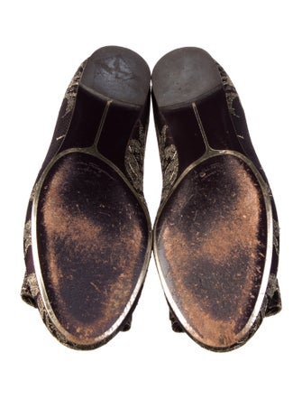 Salvatore Ferragamo Vara Bow Accent Floral Print Ballet Flats