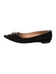 Salvatore Ferragamo Vara Bow Accent Suede Ballet Flats