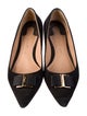 Salvatore Ferragamo Vara Bow Accent Suede Ballet Flats
