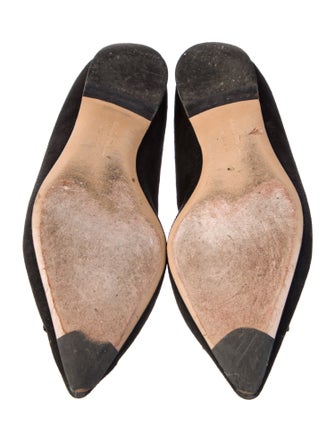 Salvatore Ferragamo Vara Bow Accent Suede Ballet Flats