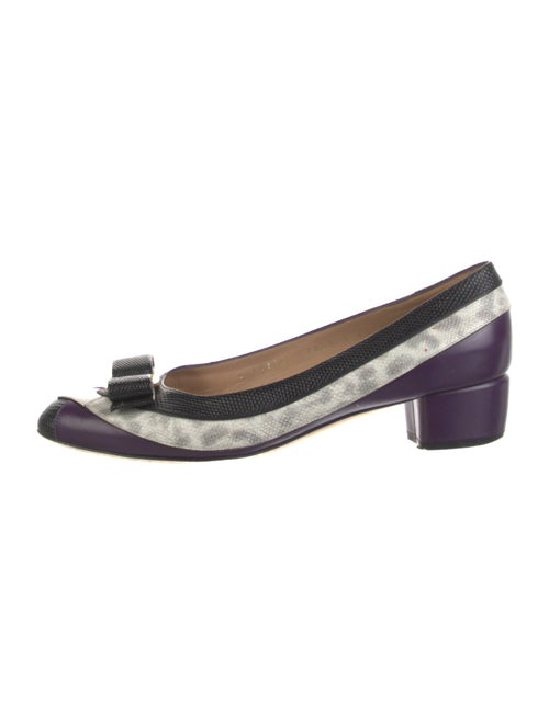 Salvatore Ferragamo Vara Bow Accent Leather Ballet Flats