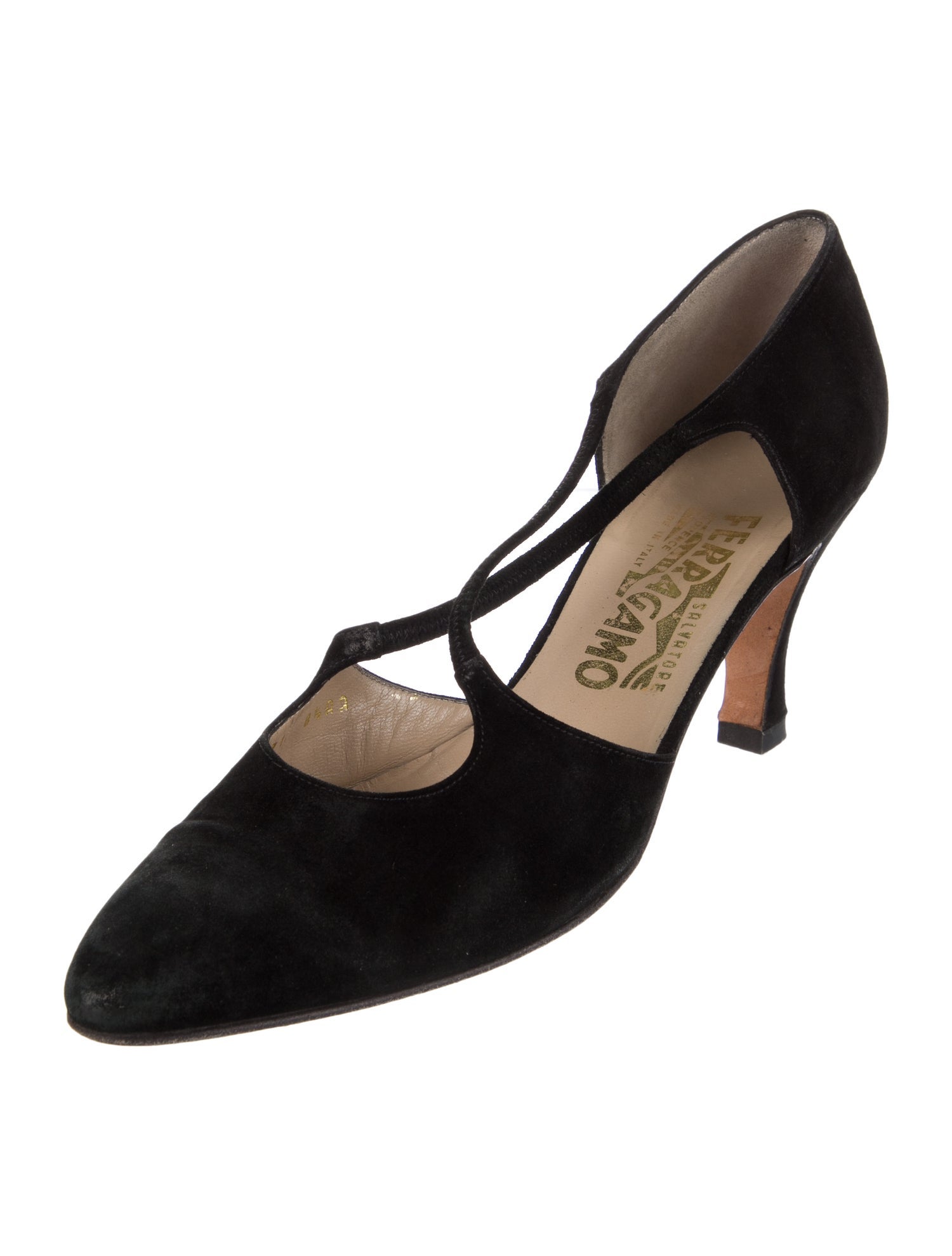 Salvatore Ferragamo Suede D'Orsay Pumps