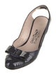 Salvatore Ferragamo Vara Bow Accent Patent Leather Slingback Pumps