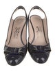 Salvatore Ferragamo Vara Bow Accent Patent Leather Slingback Pumps
