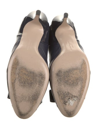 Salvatore Ferragamo Vara Bow Accent Patent Leather Slingback Pumps