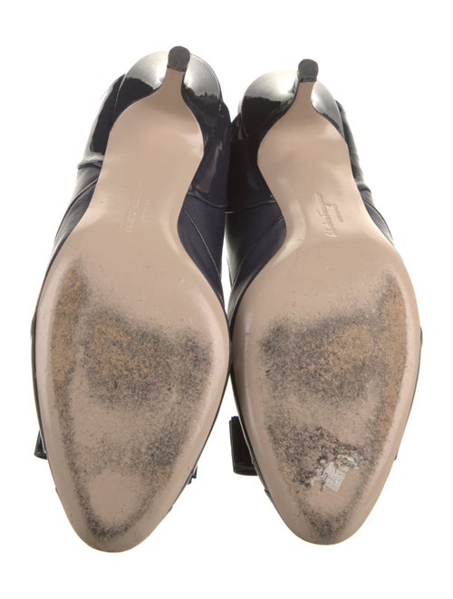 Salvatore Ferragamo Vara Bow Accent Patent Leather Slingback Pumps