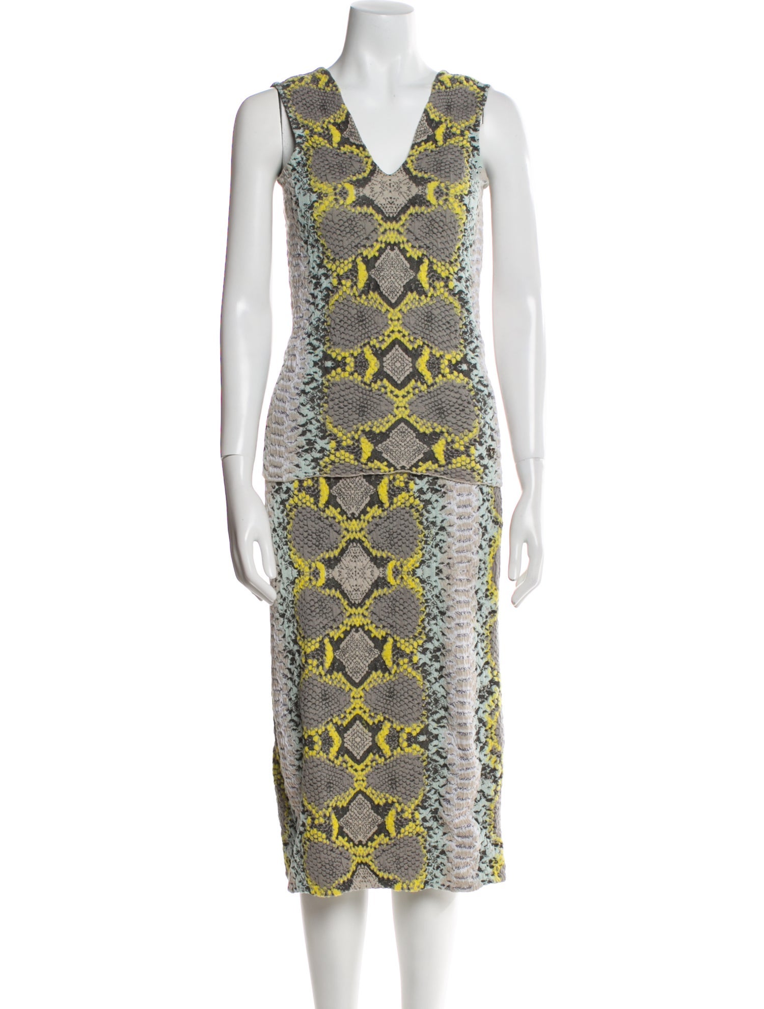 Salvatore Ferragamo Animal Print Skirt Set