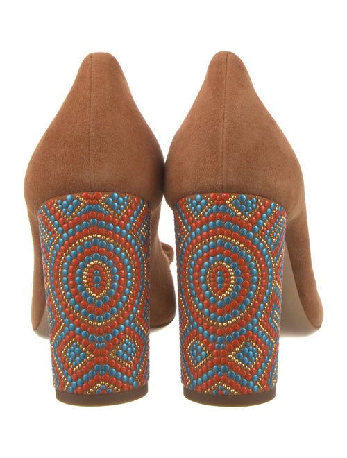 Salvatore Ferragamo Suede Patterned Pumps