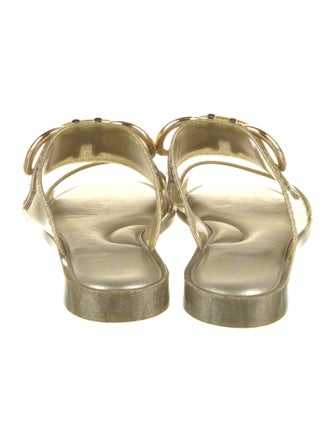 Salvatore Ferragamo Gancini Logo Rubber Slides