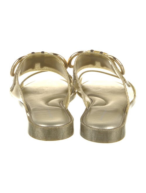 Salvatore Ferragamo Gancini Logo Rubber Slides