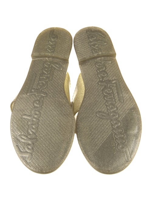 Salvatore Ferragamo Gancini Logo Rubber Slides