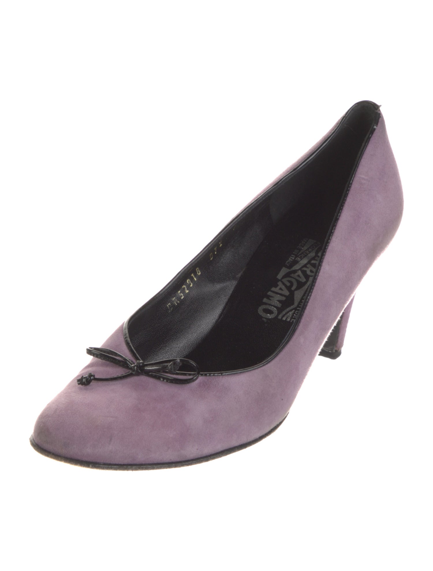 Salvatore Ferragamo Suede Bow Accents Pumps