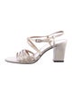 Salvatore Ferragamo Leather Bow Accents Slingback Sandals