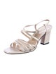 Salvatore Ferragamo Leather Bow Accents Slingback Sandals