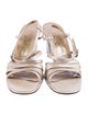 Salvatore Ferragamo Leather Bow Accents Slingback Sandals