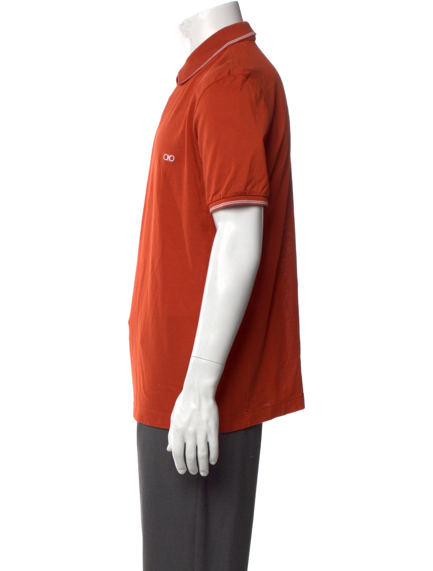 Salvatore Ferragamo V-Neck Short Sleeve Polo Shirt