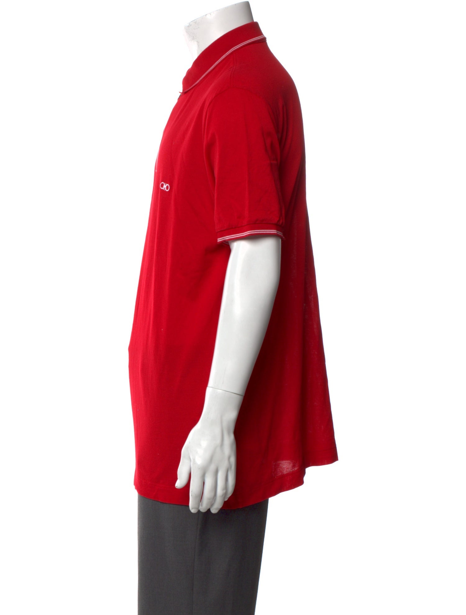 Salvatore Ferragamo V-Neck Short Sleeve Polo Shirt